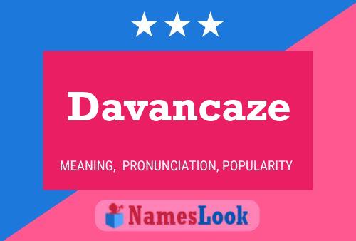 Affiche de nom Davancaze