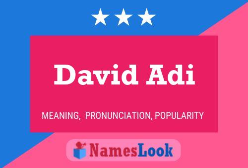 Affiche de nom David Adi