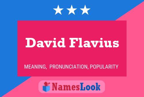 Affiche de nom David Flavius