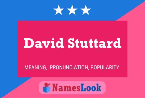 Affiche de nom David Stuttard