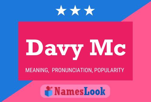 Affiche de nom Davy Mc