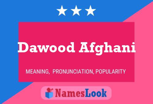 Affiche de nom Dawood Afghani