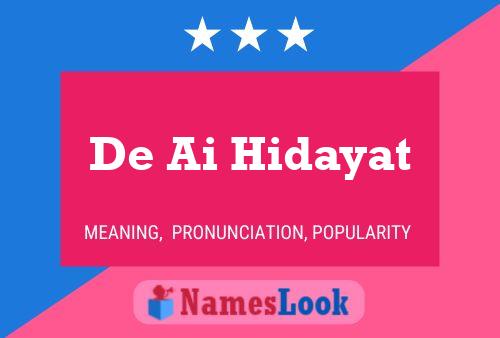 Affiche de nom De Ai Hidayat