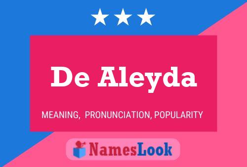 Affiche de nom De Aleyda