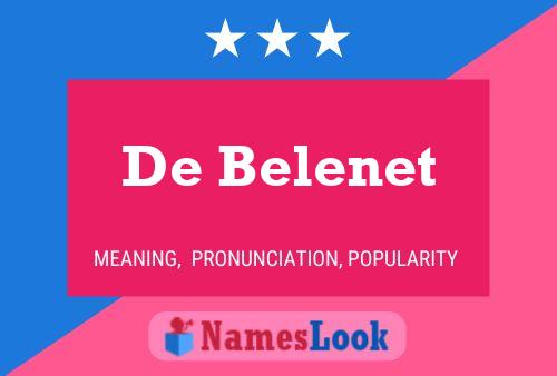 Affiche de nom De Belenet