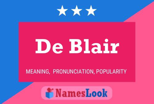 Affiche de nom De Blair