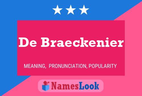 Affiche de nom De Braeckenier