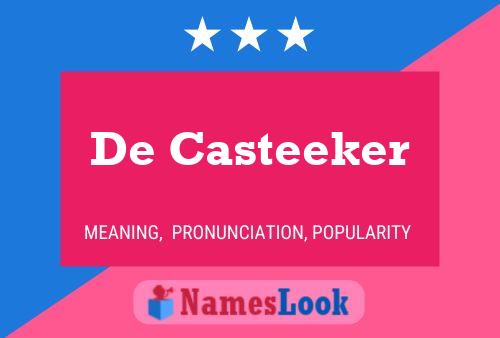 Affiche de nom De Casteeker