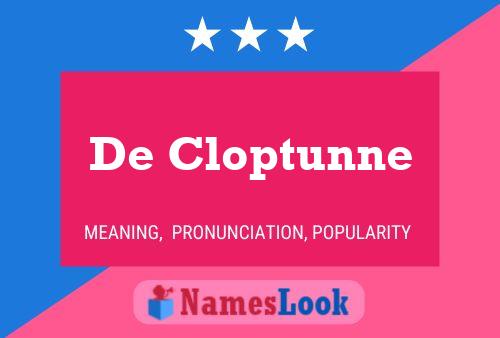 Affiche de nom De Cloptunne