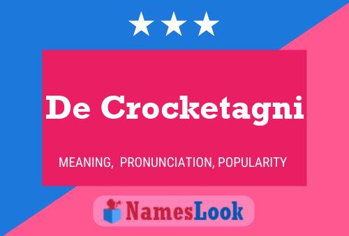 Affiche de nom De Crocketagni