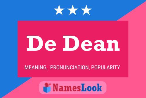 Affiche de nom De Dean