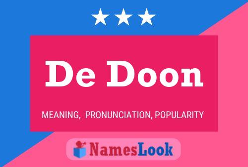 Affiche de nom De Doon