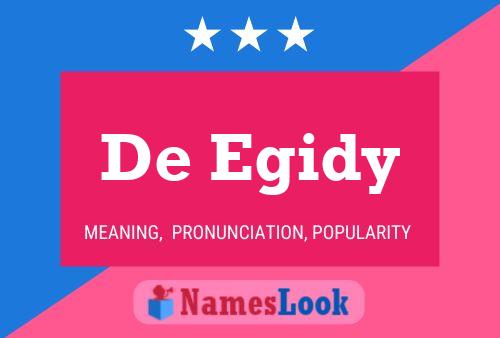 Affiche de nom De Egidy