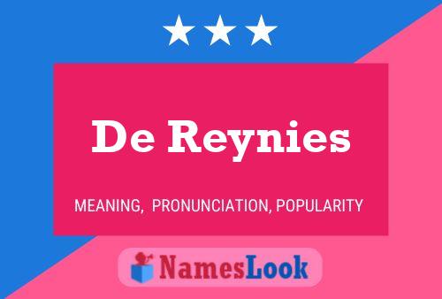 Affiche de nom De Reynies