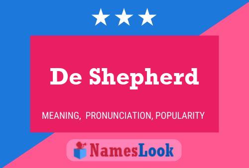 Affiche de nom De Shepherd