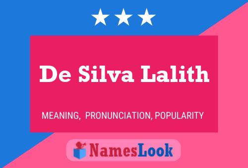 Affiche de nom De Silva Lalith