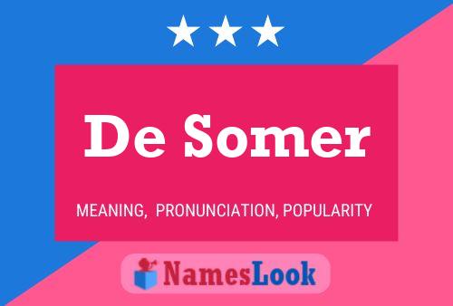 Affiche de nom De Somer