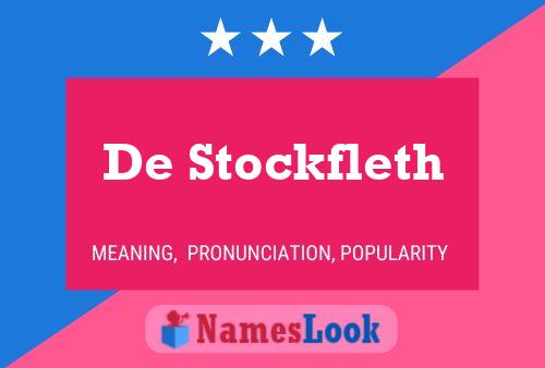 Affiche de nom De Stockfleth