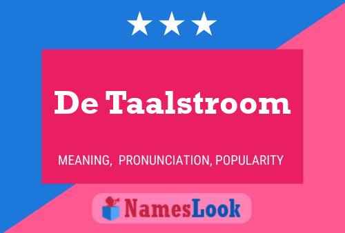 Affiche de nom De Taalstroom