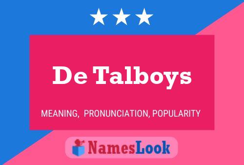 Affiche de nom De Talboys