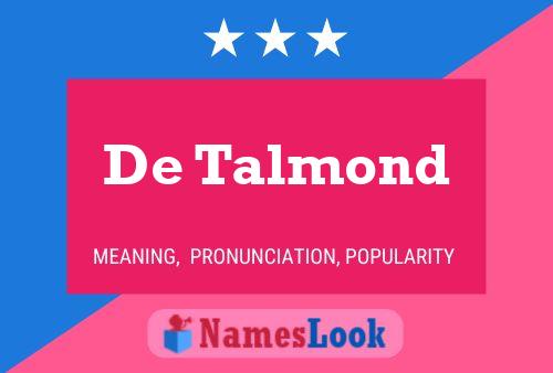 Affiche de nom De Talmond