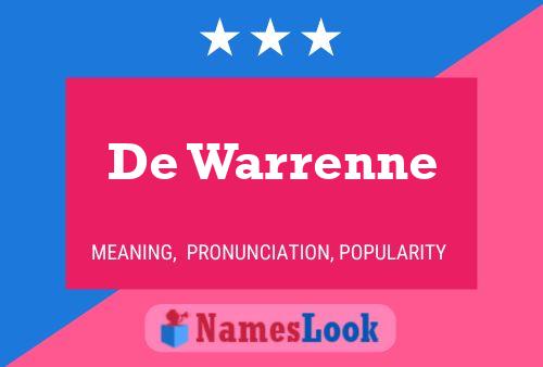 Affiche de nom De Warrenne