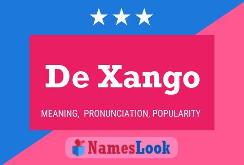 Affiche de nom De Xango