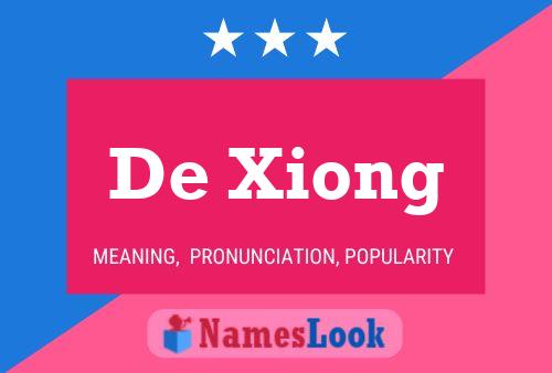 Affiche de nom De Xiong