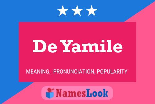 Affiche de nom De Yamile