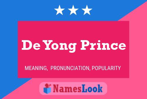 Affiche de nom De Yong Prince