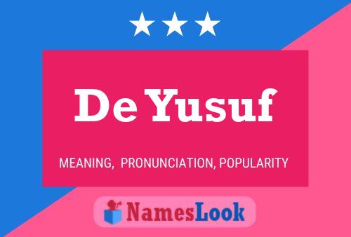 Affiche de nom De Yusuf