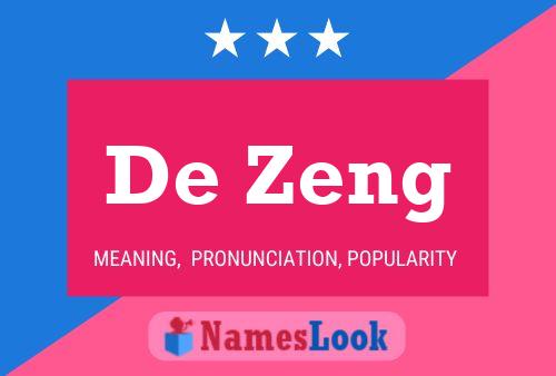 Affiche de nom De Zeng