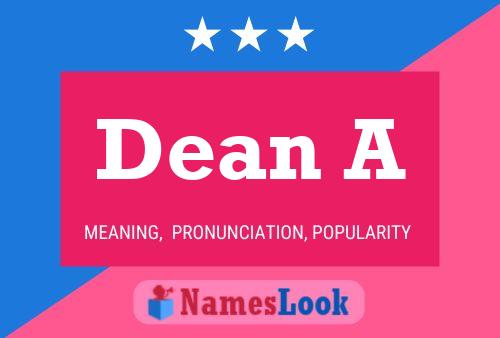 Affiche de nom Dean A