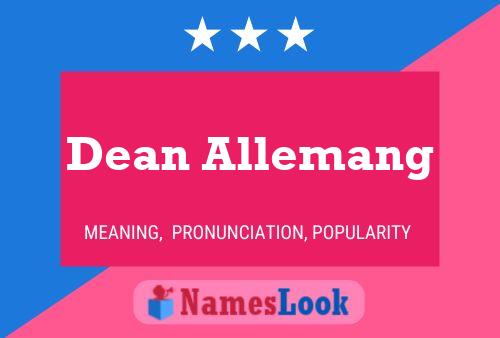 Affiche de nom Dean Allemang