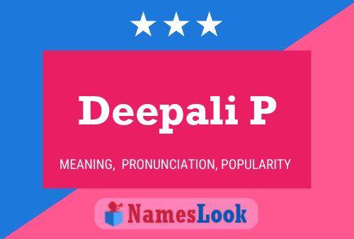 Affiche de nom Deepali P