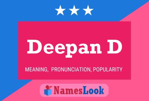 Affiche de nom Deepan D