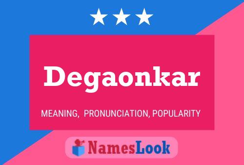 Affiche de nom Degaonkar