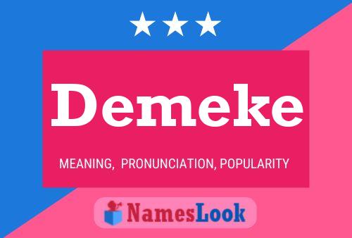 Affiche de nom Demeke