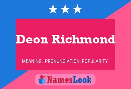 Affiche de nom Deon Richmond