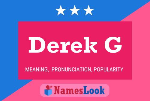 Affiche de nom Derek G