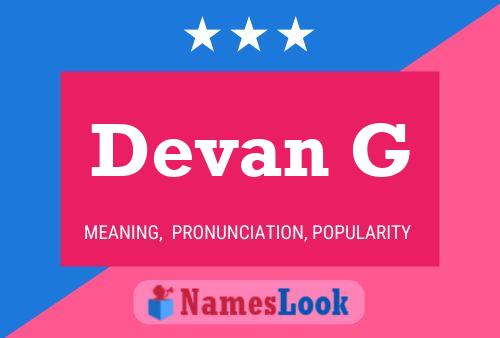 Affiche de nom Devan G