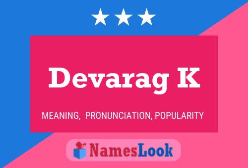 Affiche de nom Devarag K