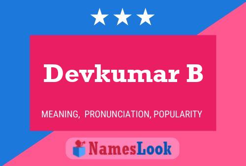 Affiche de nom Devkumar B