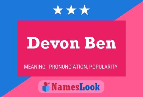 Affiche de nom Devon Ben