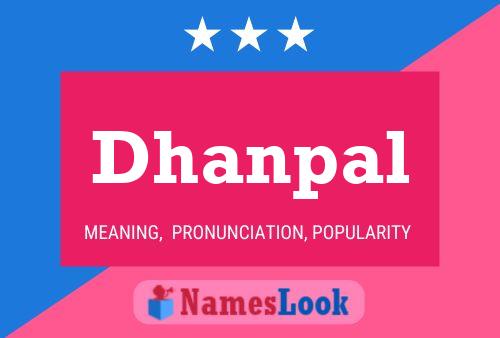 Affiche de nom Dhanpal