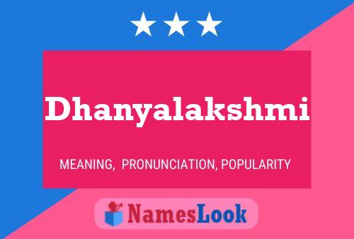 Affiche de nom Dhanyalakshmi