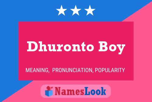 Affiche de nom Dhuronto Boy