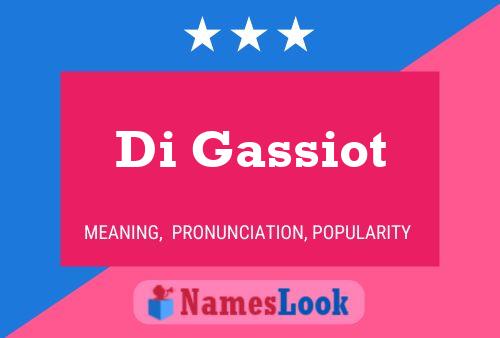 Affiche de nom Di Gassiot