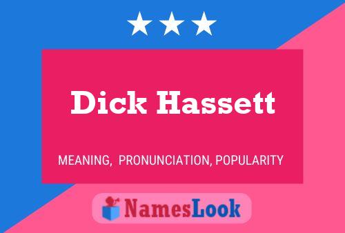 Affiche de nom Dick Hassett