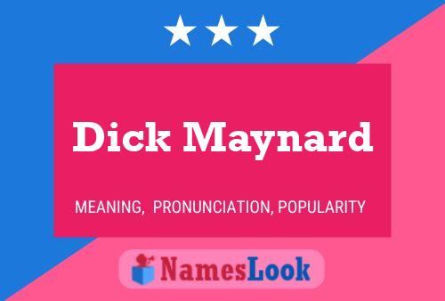 Affiche de nom Dick Maynard